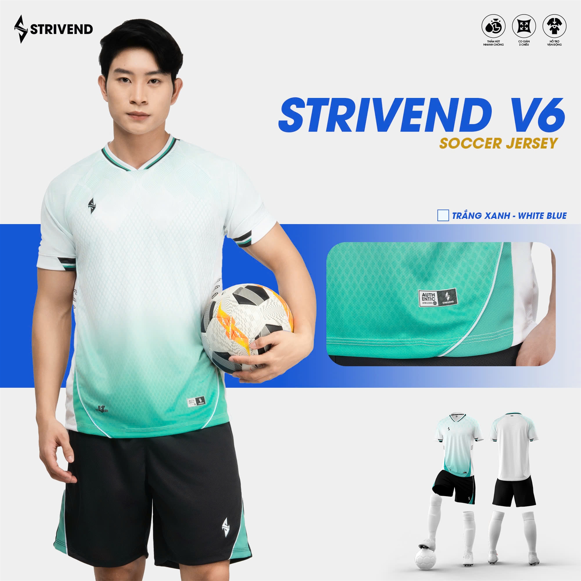 quần áo bóng đá strivend V6