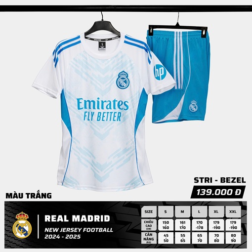 quần áo bóng đá Real Madrid strivend 2025